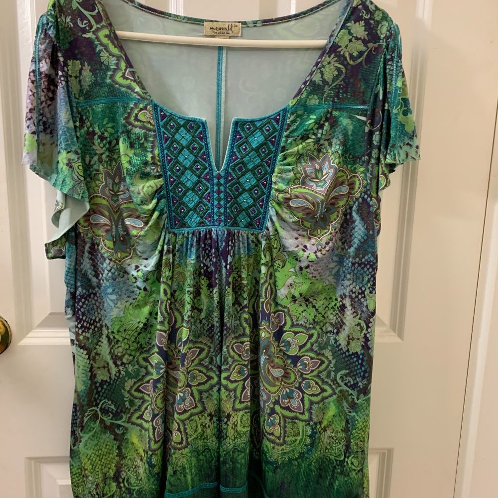 One world 3x blouse